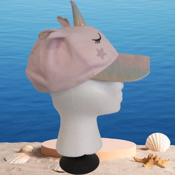 Pink Unicorn Embroidered Girls Toddlers Hook & Loop Adjustable Cap Hat - Picture 8 of 16